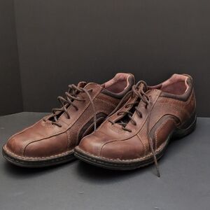 Clarks Men's Brown Leather  Casual Oxford Shoes,Size 9.5 M.